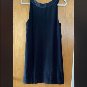 H&M 100% Silk Black Sleeveless Tunic Dress Size 12